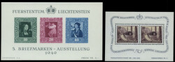 4. und 5. Briefmarkenausstellung in Vaduz 1946 und 1949, 2 ...